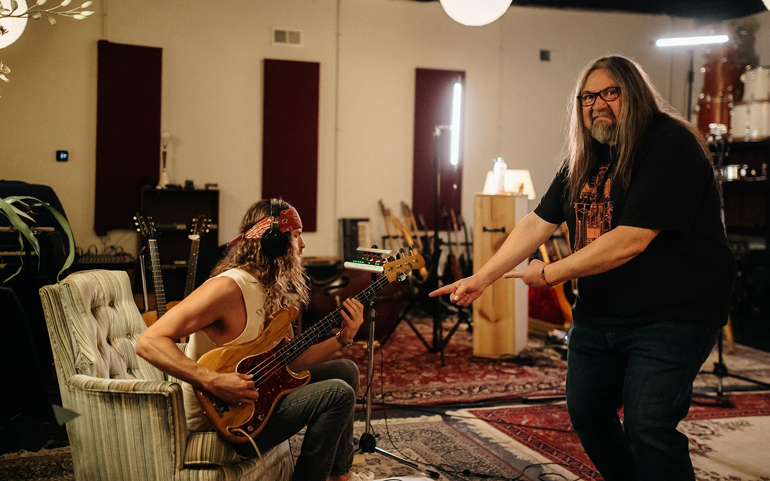 Andy Thomas and Dave Schools at Spacebomb Studios